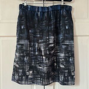 Chico’s‎ Size 2 Abstract Cross Hatch Print Knee Length Skirt Chicos Size Large